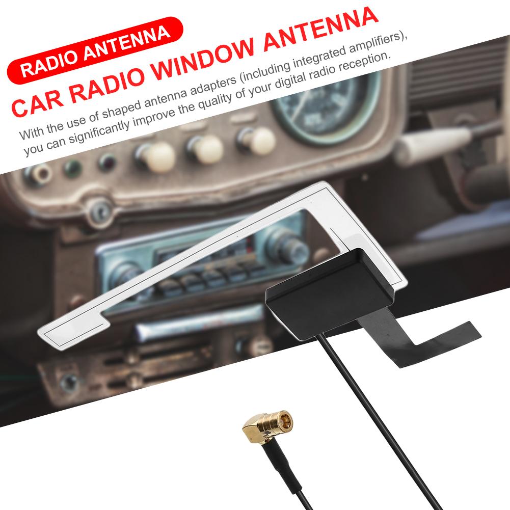 Digital radioantenn med smb-adapter fönstertak vindruteantenn  dc 5v dab + antenn dold självhäftande för bil atv bil lastbil