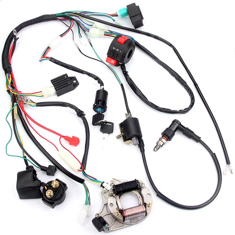Elektrisk ledningsnet spole cdi lednings sæt motorcykel tændingsværktøj til 50 70 90 110cc atv quad go kart tændingsapparat
