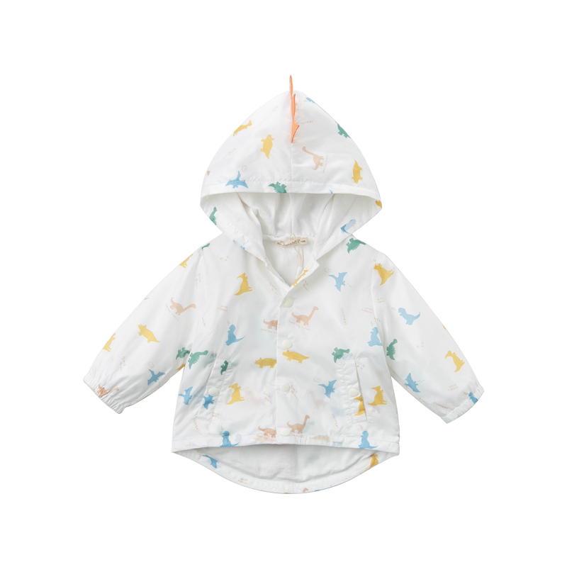 DBW12886 dave bella spring baby boys print coat children tops infant toddler hooded outerwear: 3T(90cm)