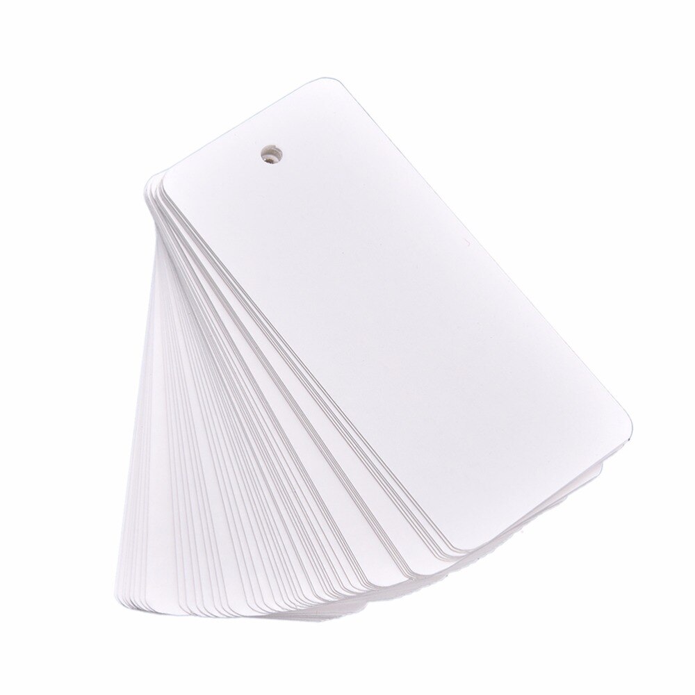 50 stuks handgemaakte prijskaartjes van kraftpapier voor kleding, doe-het-zelf, kerst, bruiloft, feestdecoratie, rechthoekige papieren etiketten