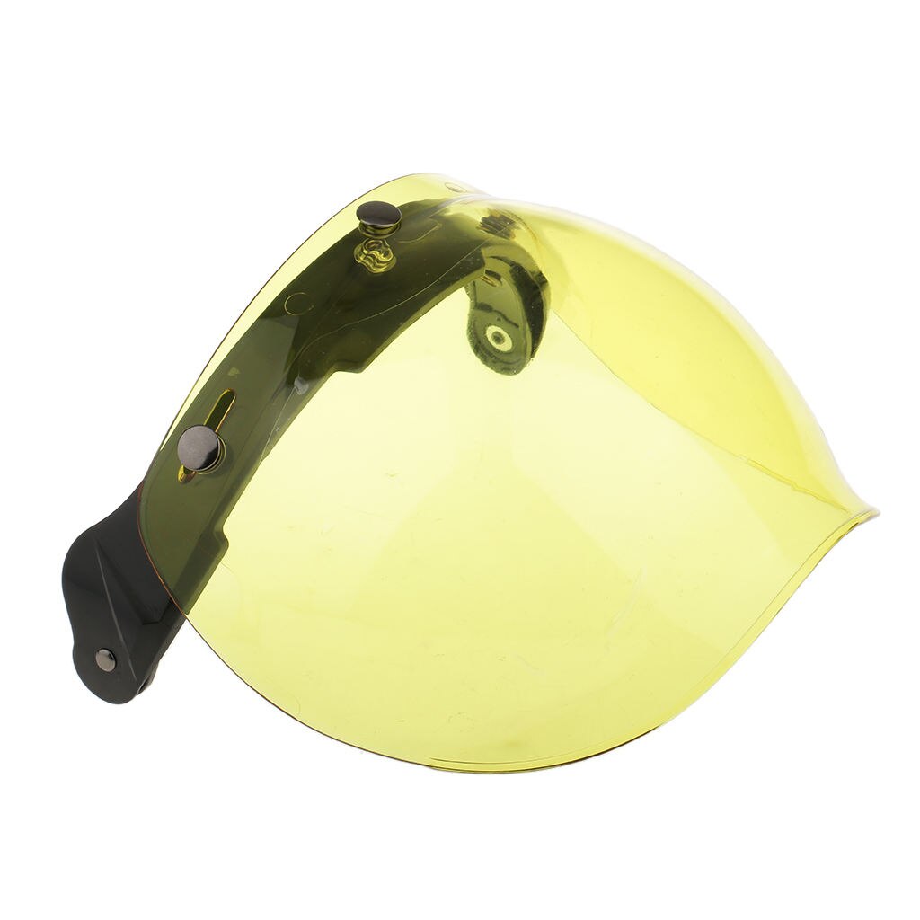 Motorcycle Flip UP Down Helmet Open Face Shield Visor Lens+Base for: Yellow