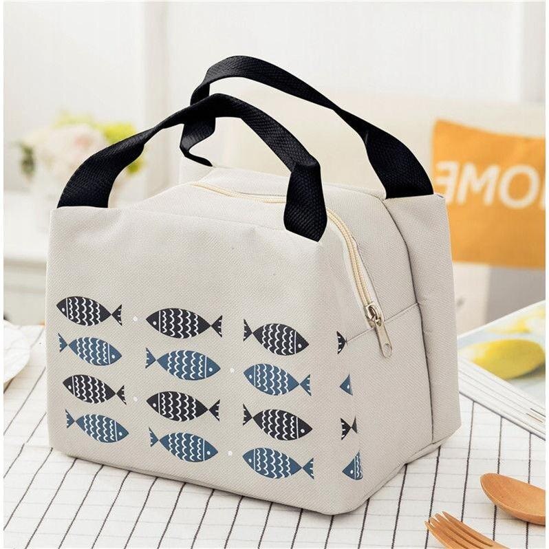 CETIRI Small Waterproof Kids Food Drinking Picnic Cooler Handle Portable Storage Aluminium Thermal Insulated Zipper Lunch Bag: Gray