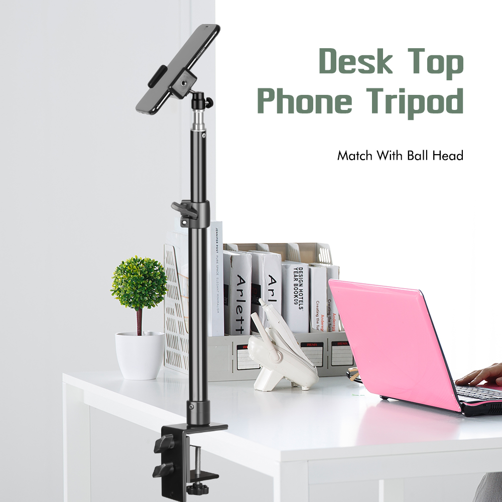 Sh Desktop C-Klem Light Stand Met 1/4 "Balhoofd, verstelbare Tafelblad Beugel Stand Voor Dslr Camera, Ring Licht, Video Monitor