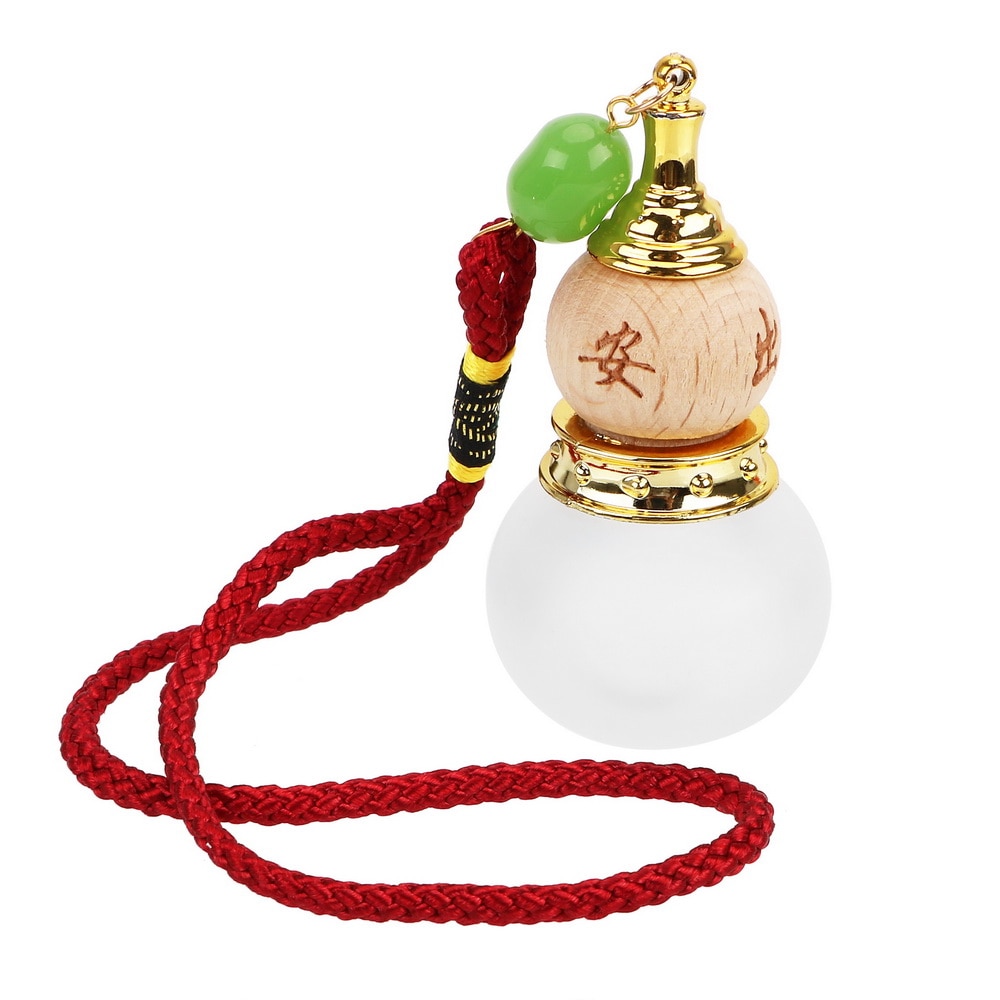 Leepee luft oppfrisker anheng flaske til eteriske oljer diffusor kalebassformet tom glassflaske bil luft parfymeflaske