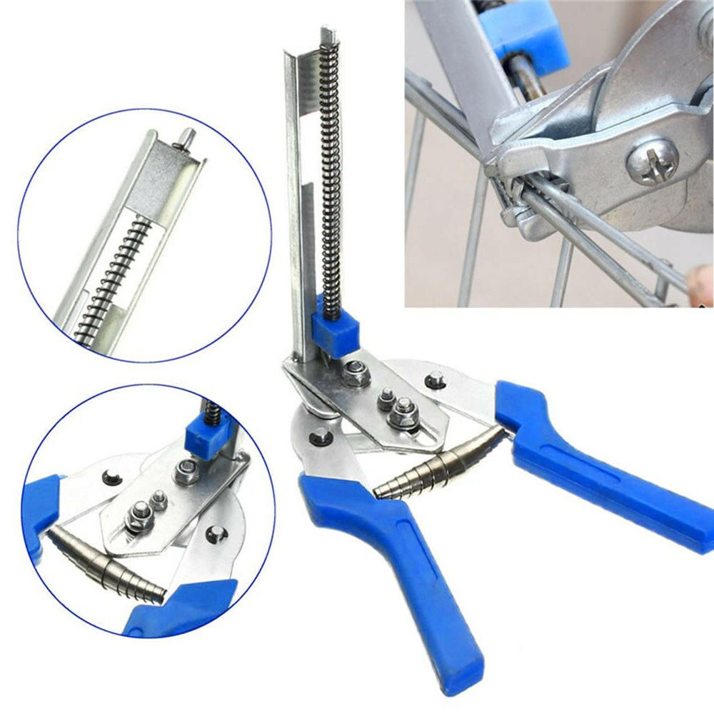 Blauw Semi-Automatische Binding Klem Anti-Slip Handvat Rvs Gebonden Clamp Handje