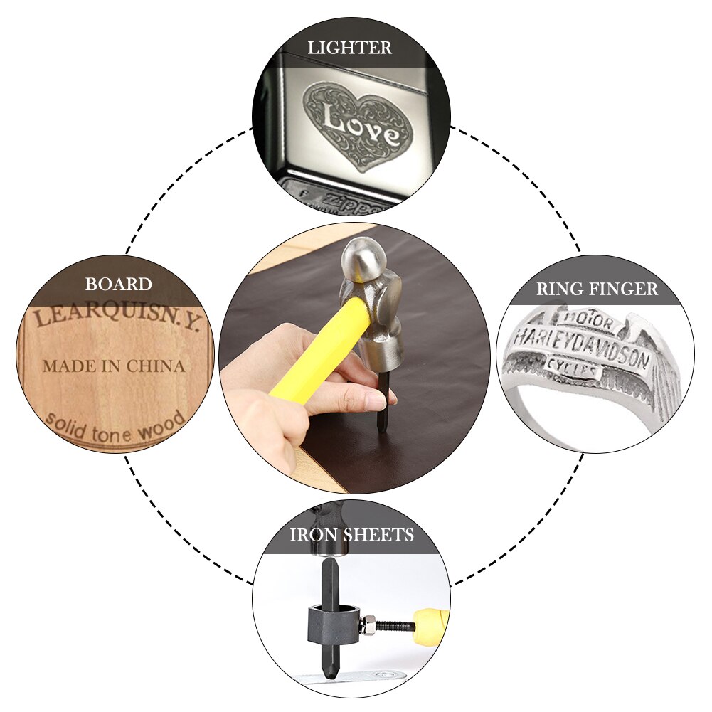 Household DIY Stamping Pressing Tool 3/4/5mm Alphabet Number Stamping Punch Tool Kit Steel Punch Tool Leather Craft 36pcs/set