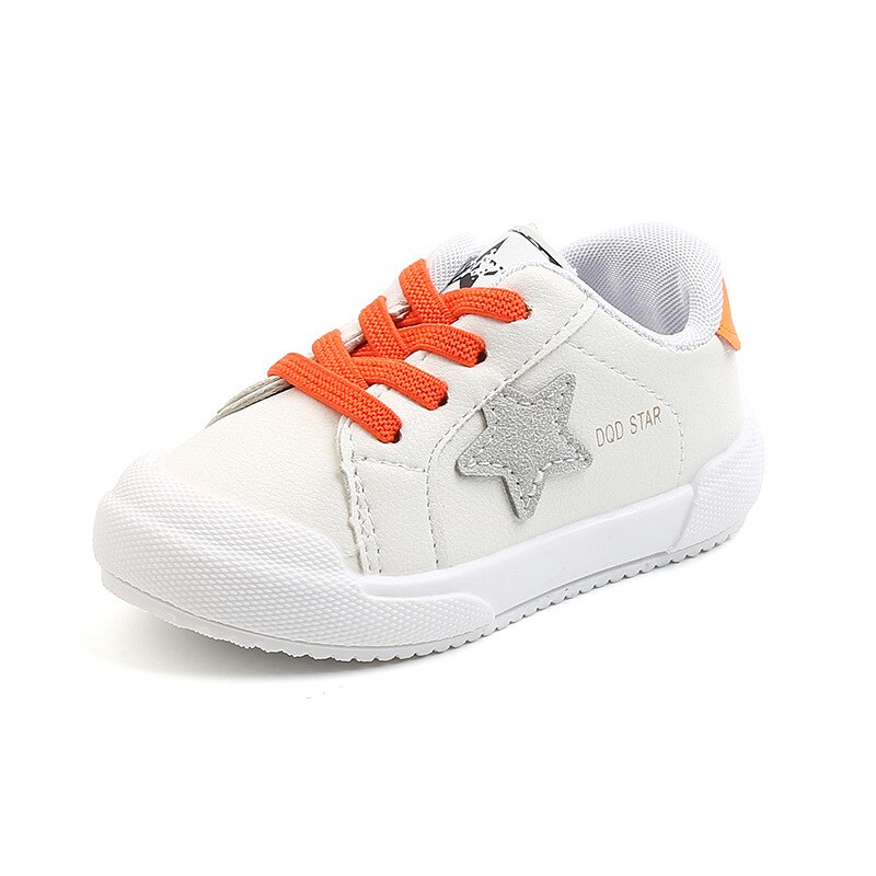 Zapatillas de deporte para niños y niñas, zapatos antideslizantes de fondo suave, cómodos, planos e informales, color blanco