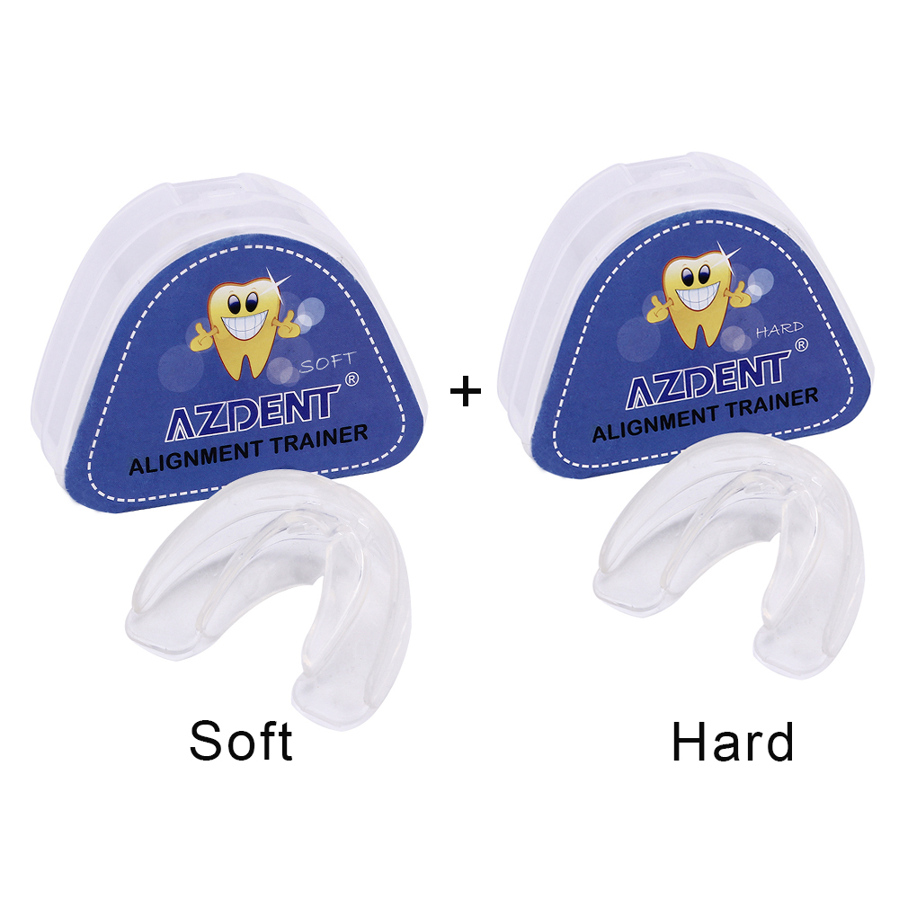 Orthodontic Braces Dental Braces Instanted Silicone Smile Teeth Alignment Trainer Teeth Retainer Mouth Guard Braces Tooth Tray: WhiteSoft With Hard