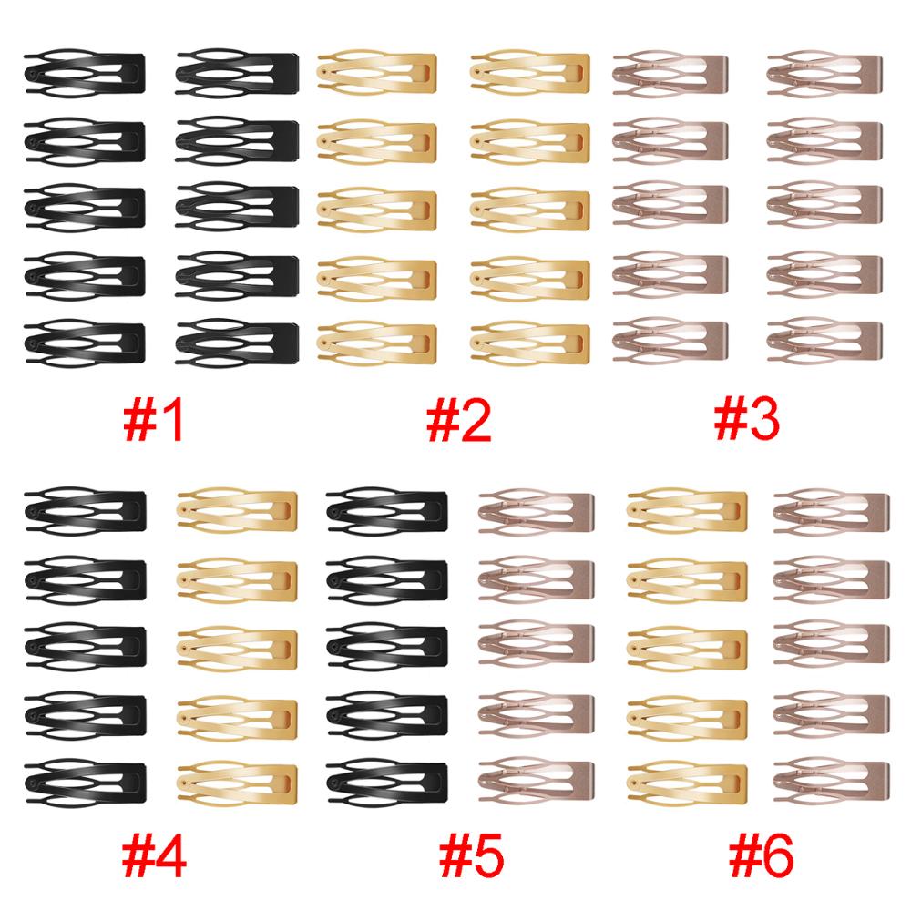 Pinzas para el pelo de doble agarre, pasadores de Metal a presión, herramientas de peinado para mujeres y niñas, accesorios para el cabello, 10 Uds.