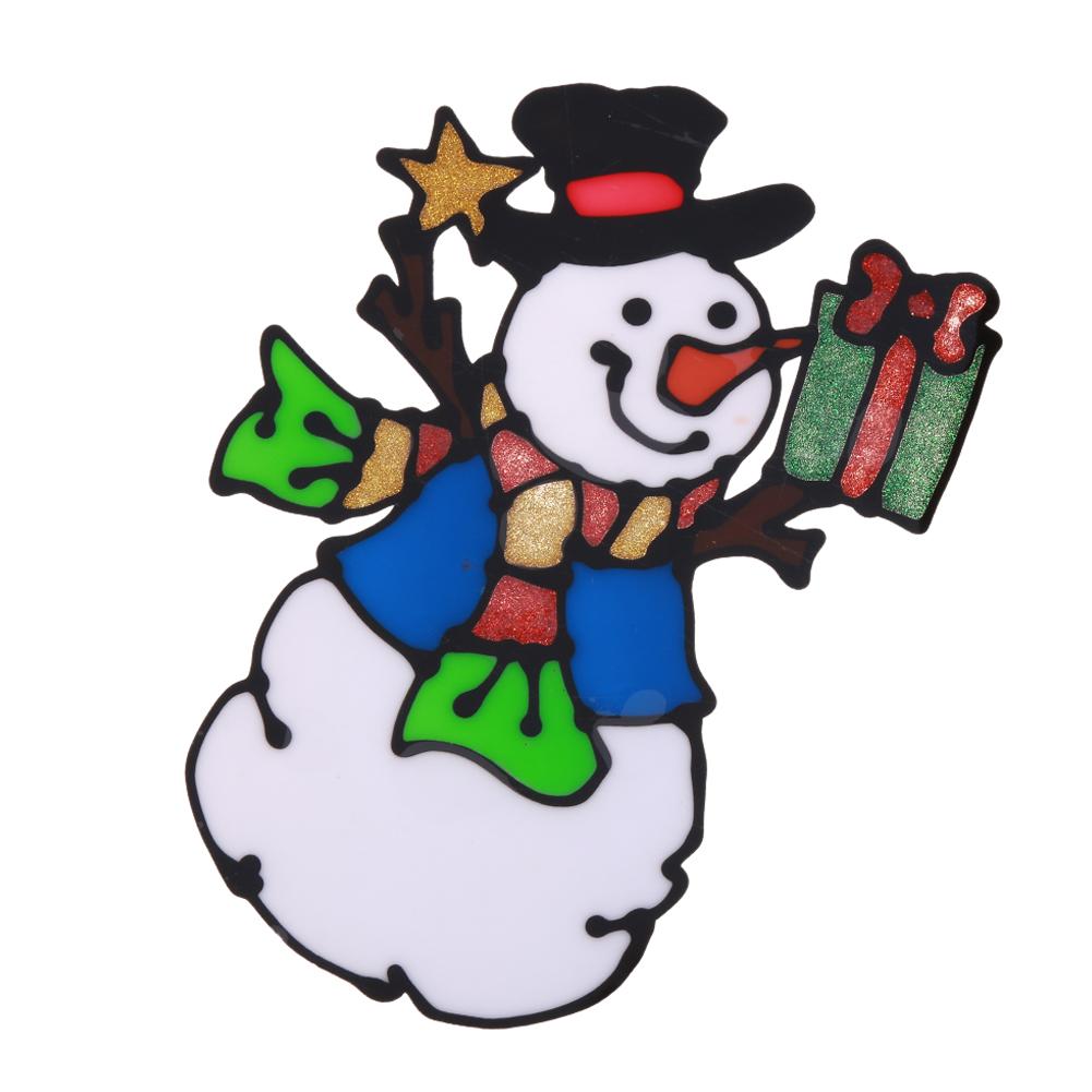 Siliconen Glas Stickers Grote Raam Deur Muur Geplakt Xmas Ornamenten Decor