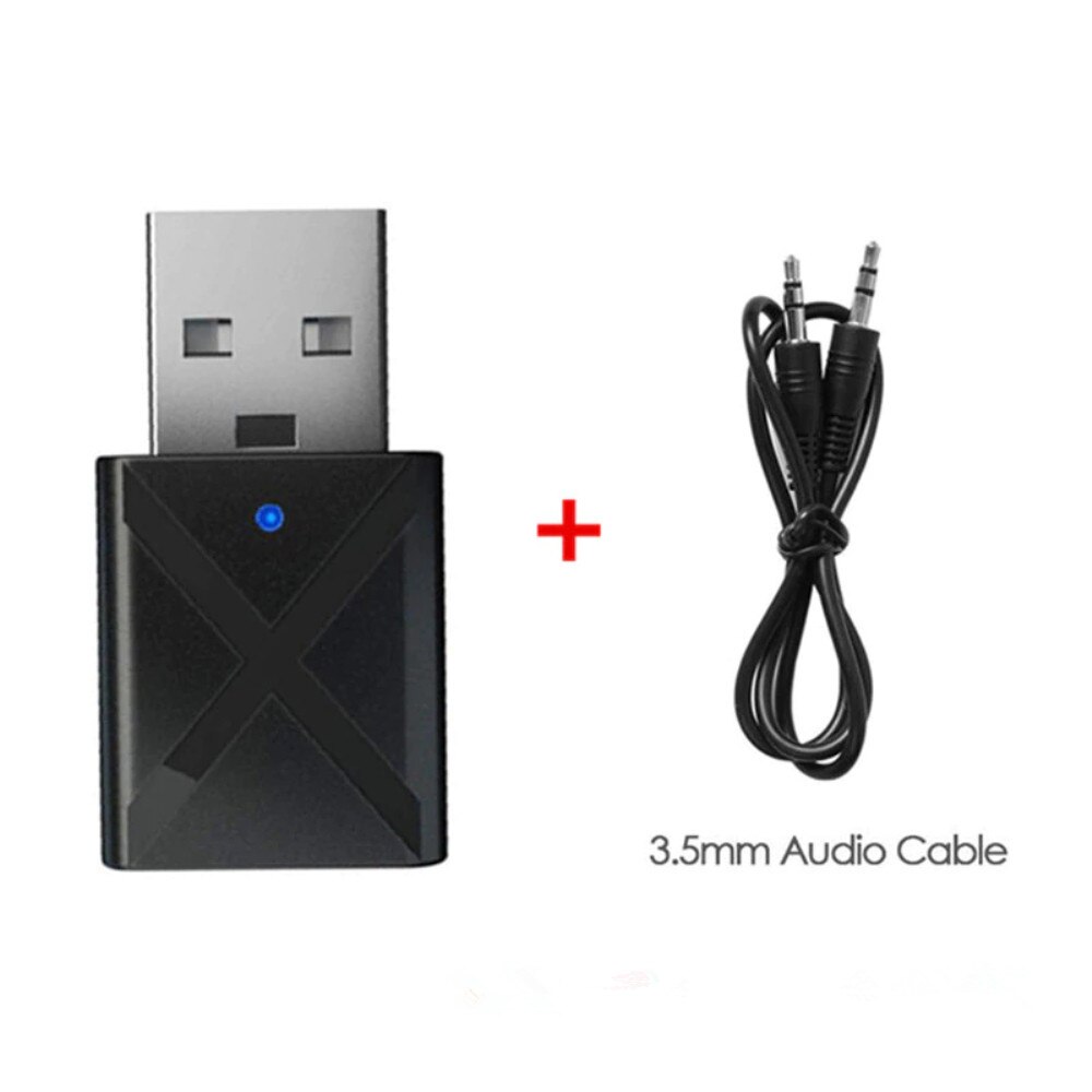 Audio stereo Bluetooth adapter, 3,5 mm audio splitter, Bluetooth 4.0 zender ontvanger 3 in 1 zender met 650mA batterij voor mobiele telefoons/tablets/notebook PC/TV
