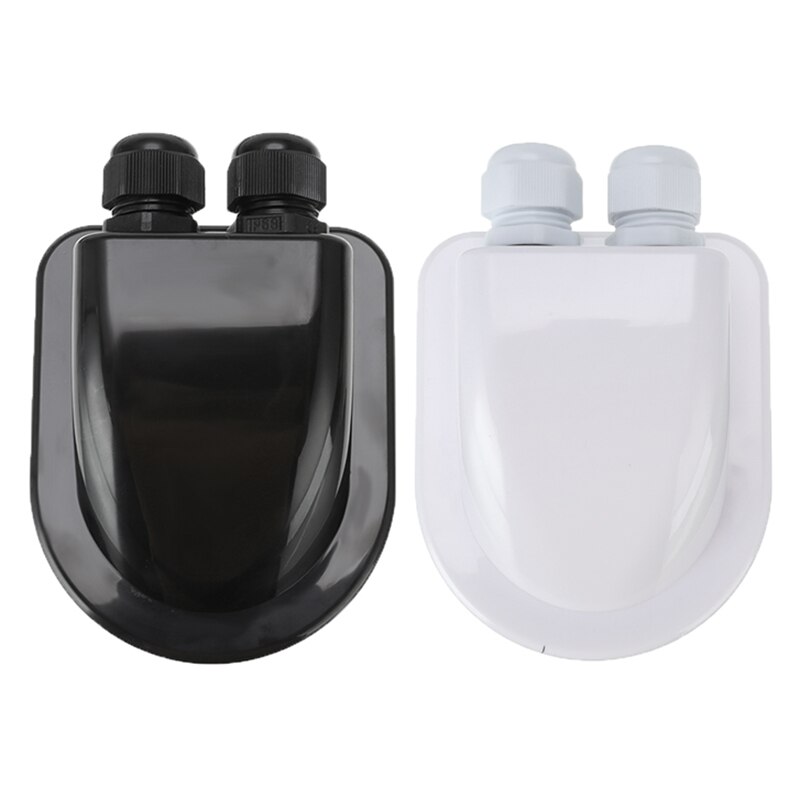 RV Roof Wire Entry Gland Box Motorhome Caravan Boat Double Cable Universal Waterproof Cable For RV Solar Panel Junction Box