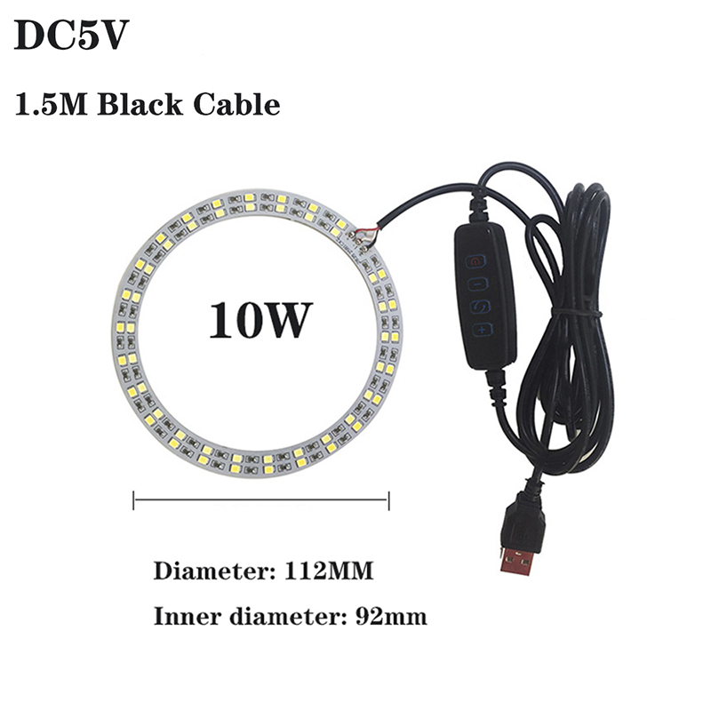 1 ST LED Chips DC5V Dimbare Lichtkaart 5730SMD Enkele/Drie Kleur LED lichtbron 10 W/12 W Met USB Dimmer Controller 1.5 m lijn: GRIJS