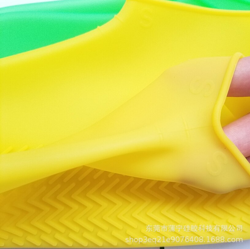 Silicone rain boots set waterproof rainy days boys and girls anti-snow mud shoes set slip non-slip thick wear