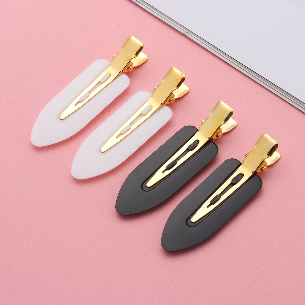 4pcs Salon Hairdressing Tools Makeup Clip Seamless No Crease Barrettes No Bend Fixed Hair Clip Hair Styling Tools