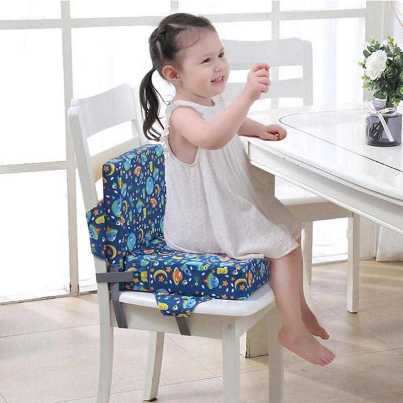 2 Pcs/Set Anti-Skid Cartoon Printing Dining Children Cushion Increased Pad Adjustable Removable High Chair Booster Mat