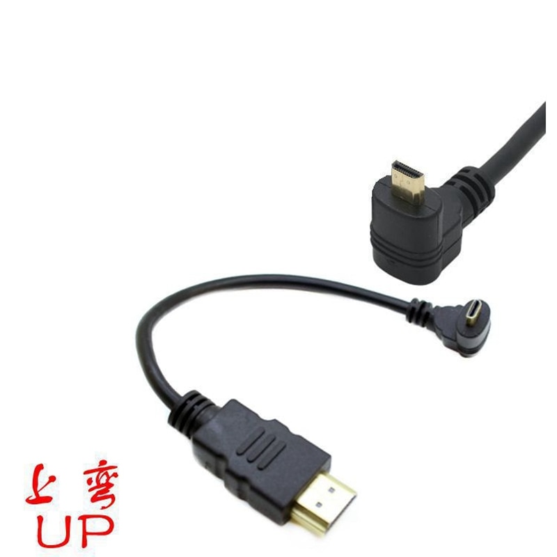 Micro HDMI Cable Up&Down Angled 90 Degree Micro HDMI to HDMI Cable for Digital camera and phones tablets 30cm