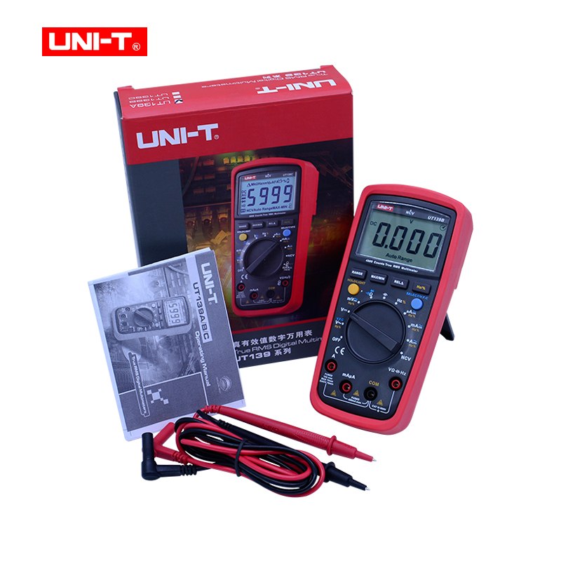 True RMS Digital Multimeter AC DC Voltage Current meter Ohm Capacitance Tester UNI-T UT139A UT139B UT139C Auto/Manual range NCV: UT139B