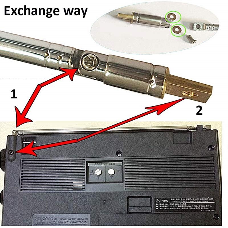 Original Antenna Replacement for Tecsun Radio Models PL-660 PL-600 PL-310 PL-380 R-9012 PL-360 D-808 PL-880 S-2000 Antenna