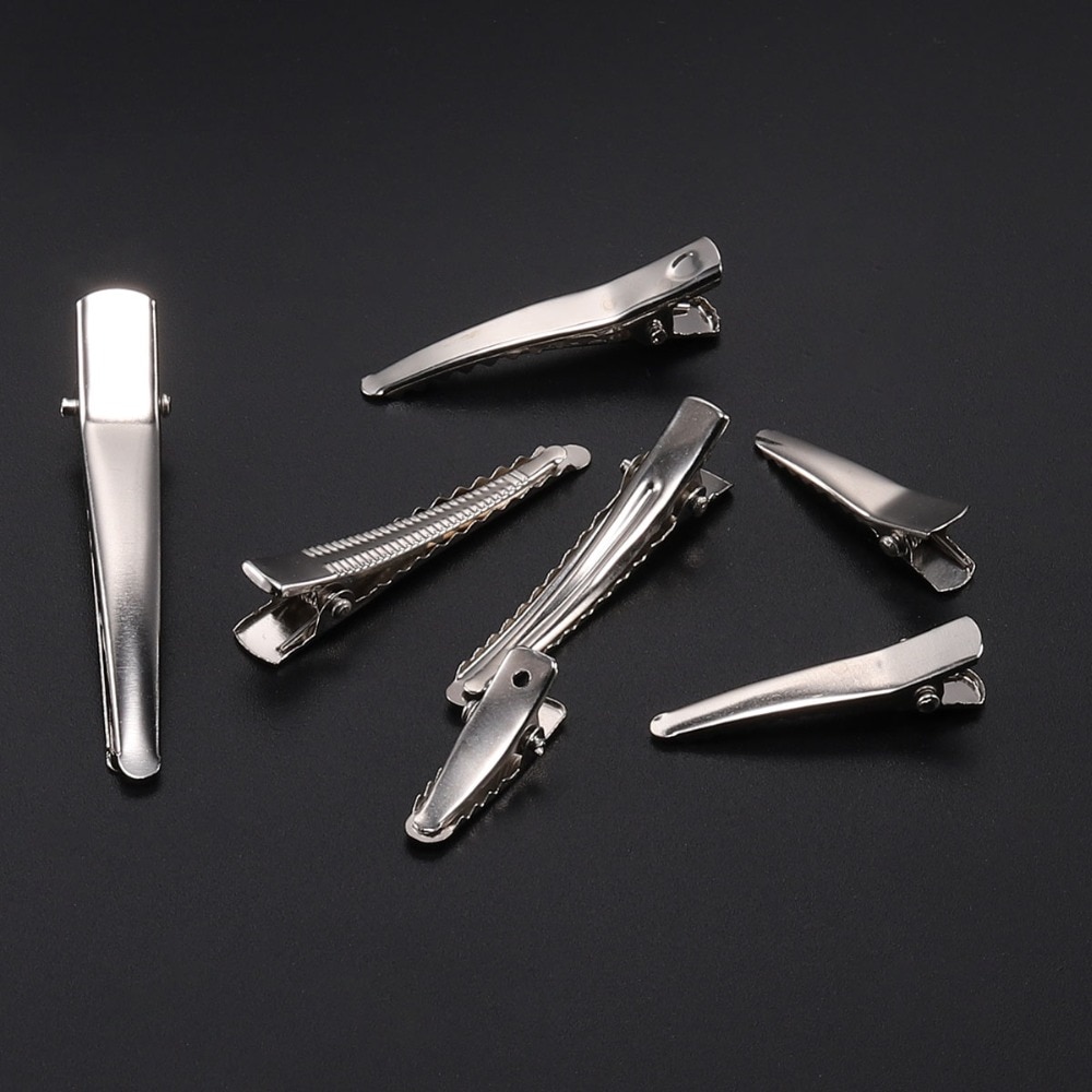20-50 sztuk/partia 30/40/45/55/60mm klipy pojedyncze Prong Alligat spinka do włosów z zębami puste ustawienie dla DIY spinki do włosów tworzenia biżuterii bazy