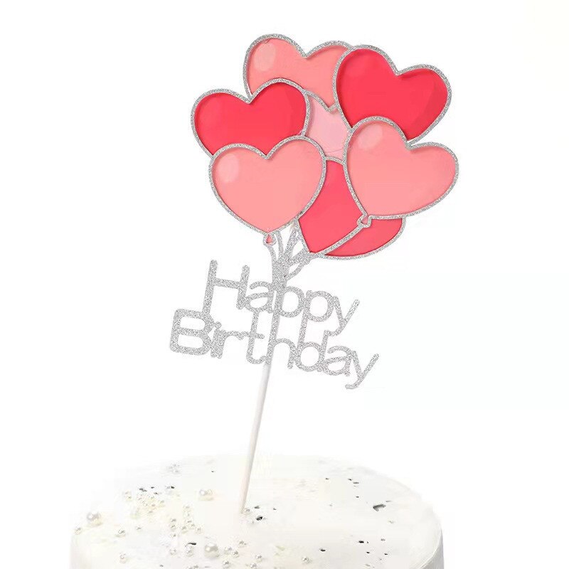 Topper Corazon Romántico de amor de papel globo de corazón pastel... – Grandado