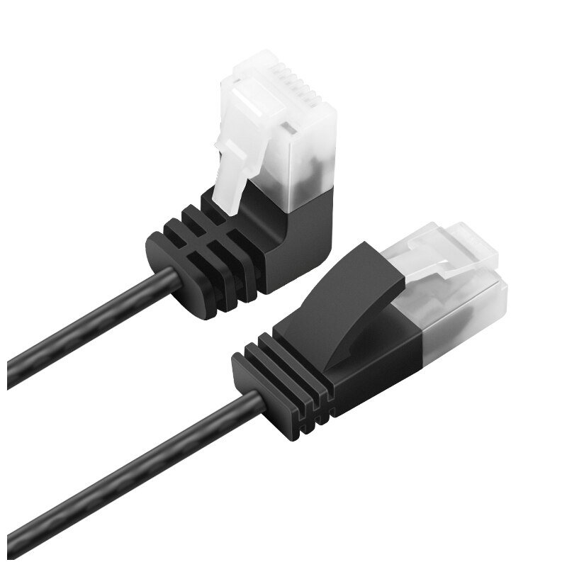 Ultra Slim Cat6 Ethernet Cable RJ45 Right Angle UTP Network Cable Patch Cord 90 Degree Cat6a Lan Cables for Laptop Router TV BOX