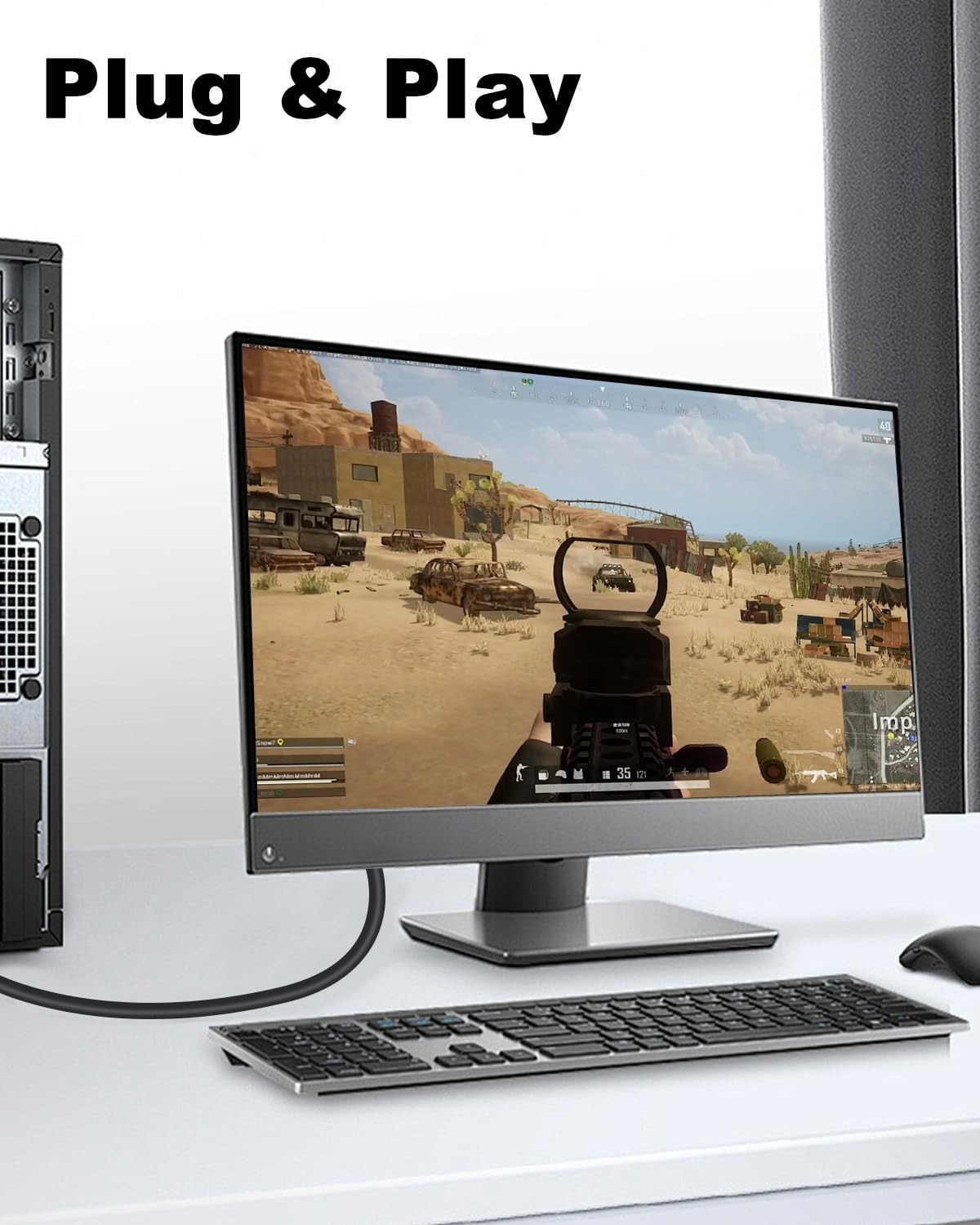 Vergoldetes DisplayPort-zu-VGA-Kabel Displayport-zu-VGA-Adapter 1080P@60Hz für DP Laptop PC Host zu Target Monitor TV-Projektor