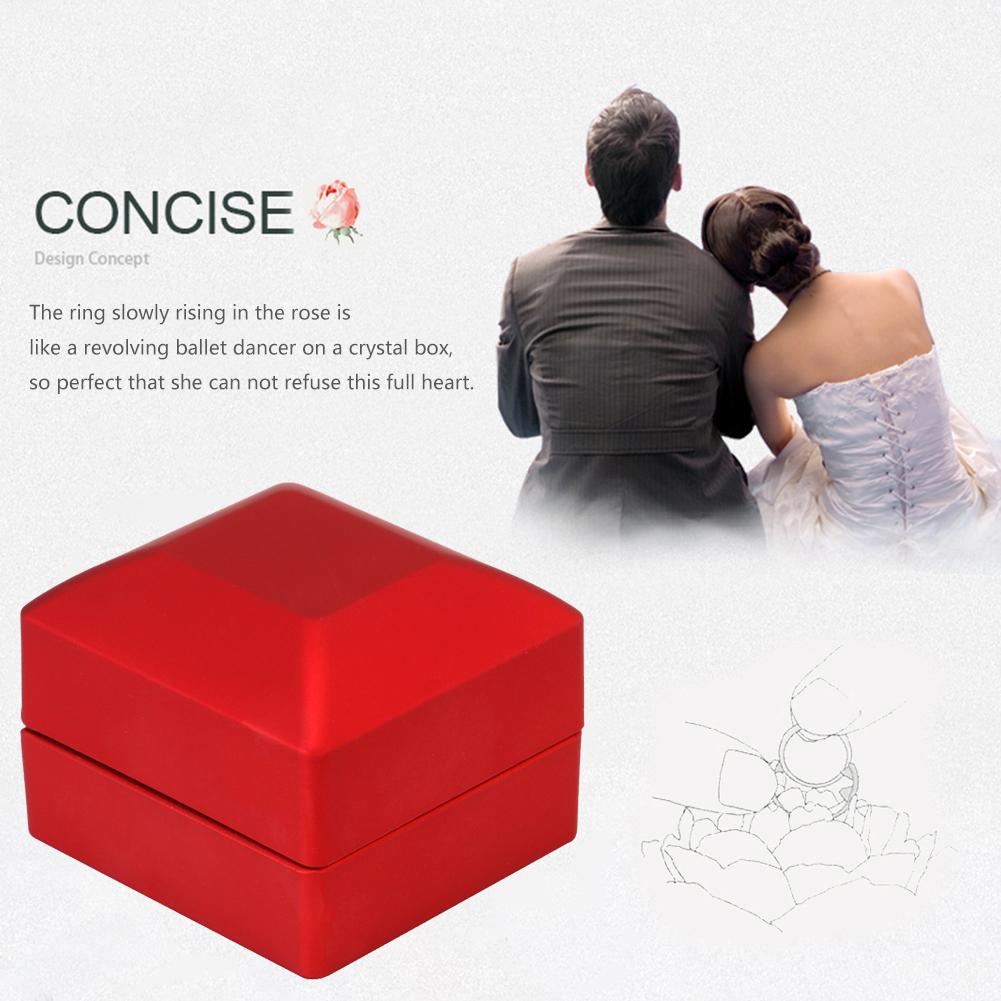 LED Lighted Earring Ring Box Wedding Ring Storage Jewelry Display Packaging Organizer Storage For Engagement