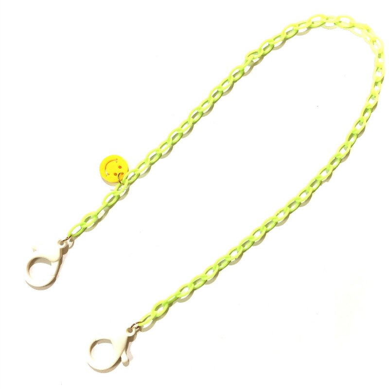 Handmade BPA-Free Acrylic Face Mask Lanyard For Kids & Adults | 19.6 Inch, Black, Back To School