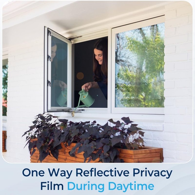 Mirror Effect One Way Vision Window Film Privacy Protection Anti-UV Rejection Solar Protection Window Tint Building Sticker