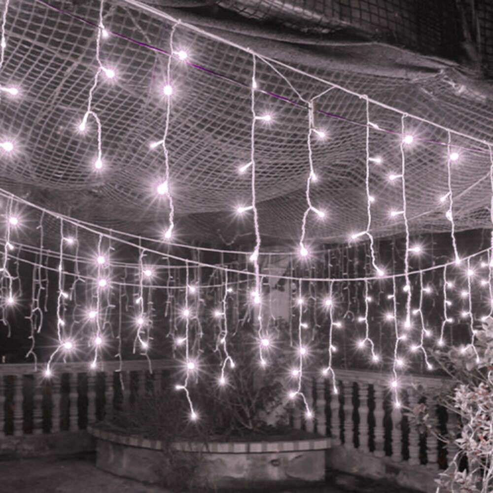 Led string lys 120 led sølvtråd krans hjem jule bryllupsfest dekoration powered  by 5v batteri usb fairy light #15: Hvid