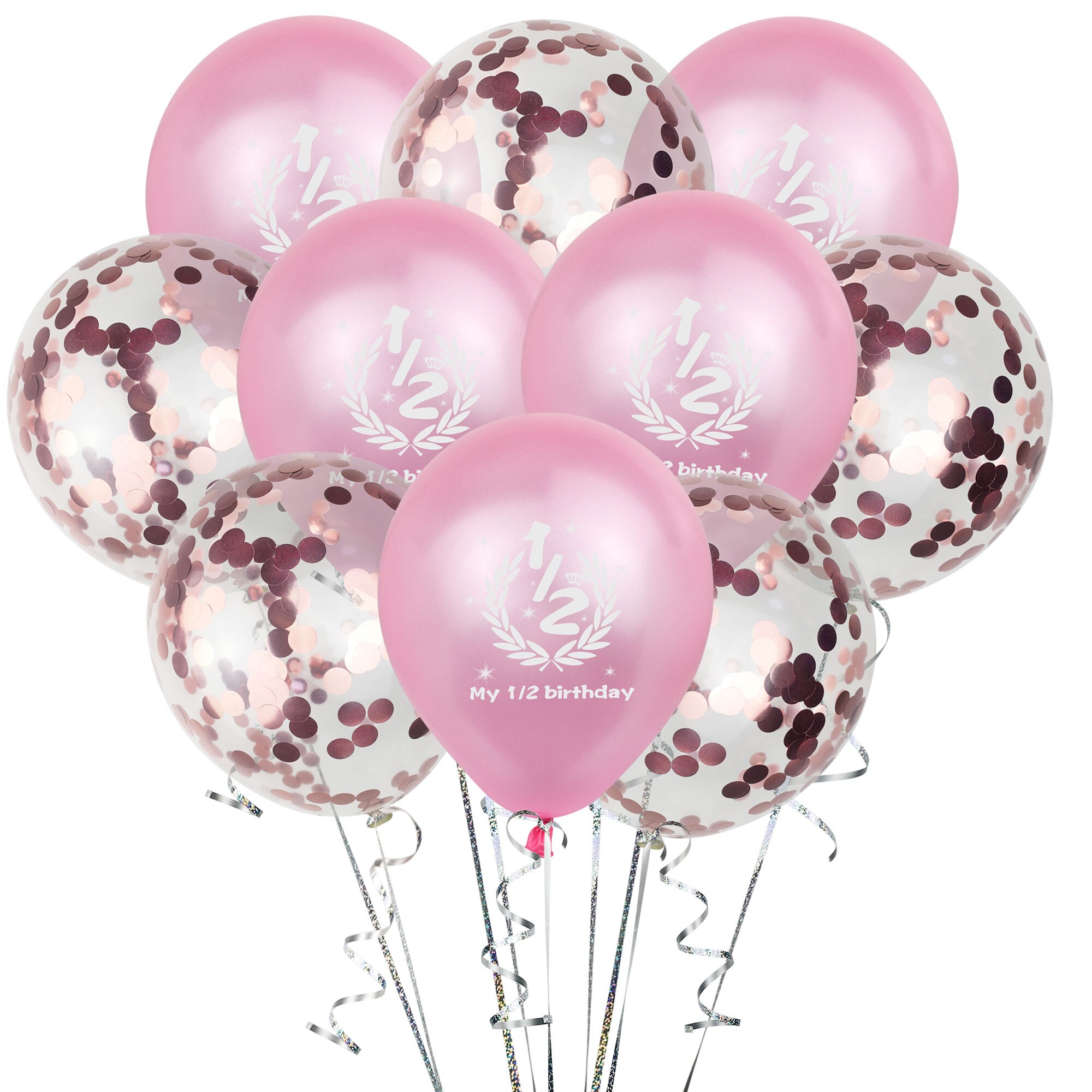 Amawill halv fødselsdag dreng 1/2 fødselsdag blå latex balloner 6 måneder fødselsdagsfest banner det er en pige/dreng dekorationer 7d