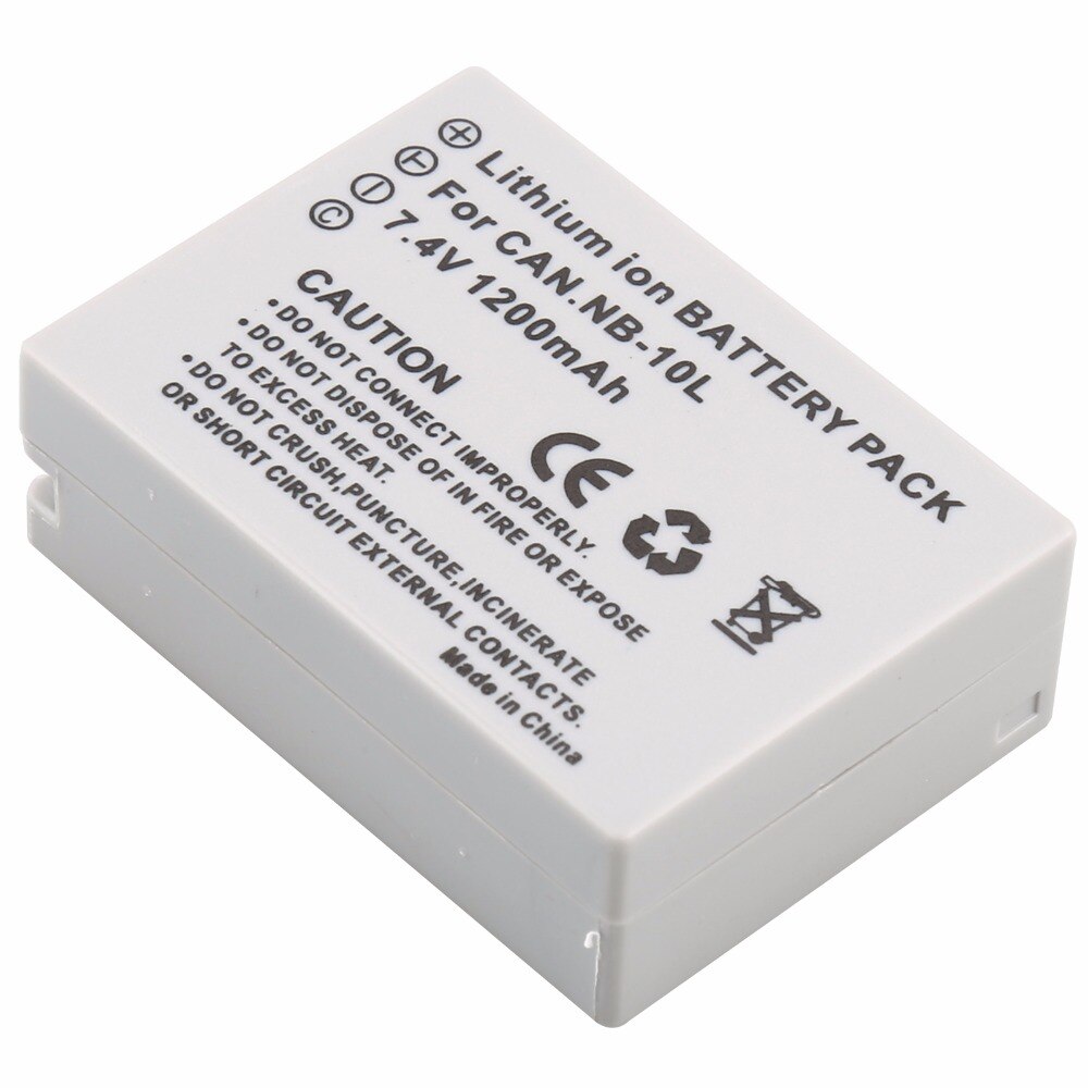 2 st probty 1200 mah nb -10l nb 10l nb10l batteri för canon powershot  g15 g16 g1x g3x sx40 sx40hs sx50 sx60 hs digitalkamera