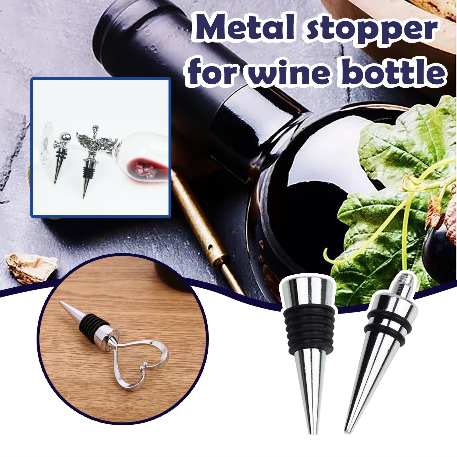 Animaux Bouchon de Vin En Silicone, Simulation Tête D'animal, Vin Bouchon De Bouteille Décoration De La Maison Bar Outil Pour Bouteille De Vin
