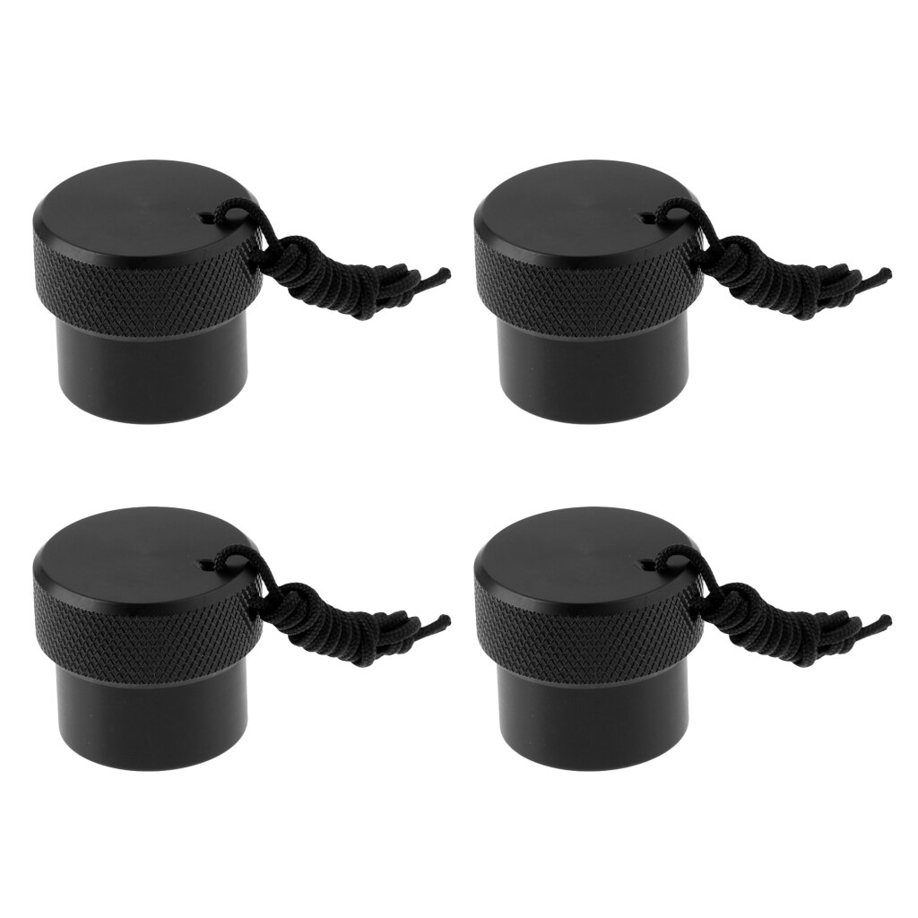Universal dykkerdykk din regulator tankventil gjenget støvplugghette, pakke  of 4