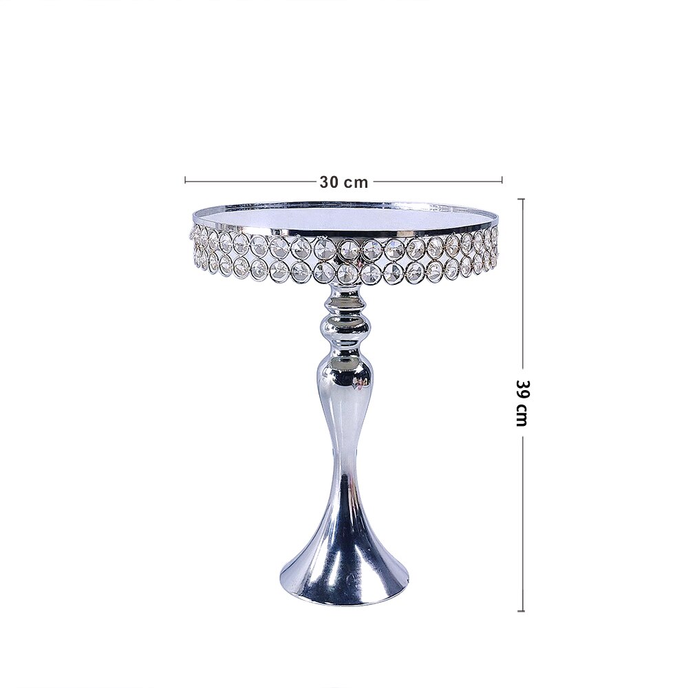 1pcs Gold and silver cupcake tray cake tools cake stand home decoration dessert table decorating party suppliers Wedding Display: 30cm silver