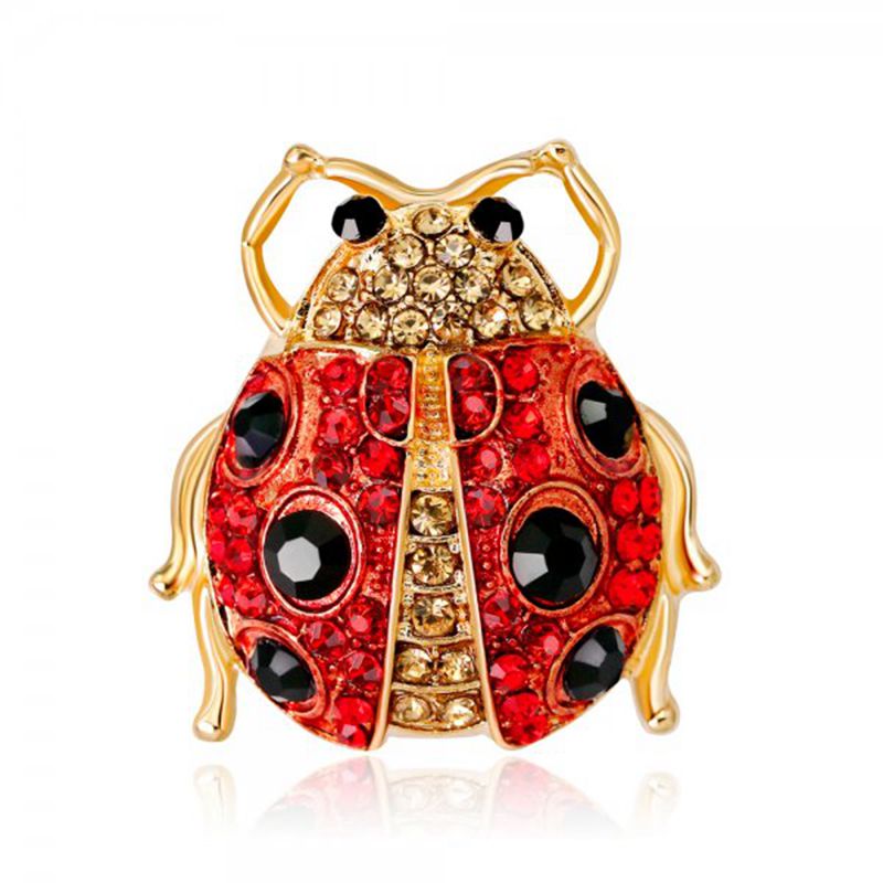Leuke Insect Hagedis Lieveheersbeestje Spider Gecko Broches Rhinestone Animal Emaille Broche Pins Vrouwen Meisjes Verjaardag Festival Sieraden: 14