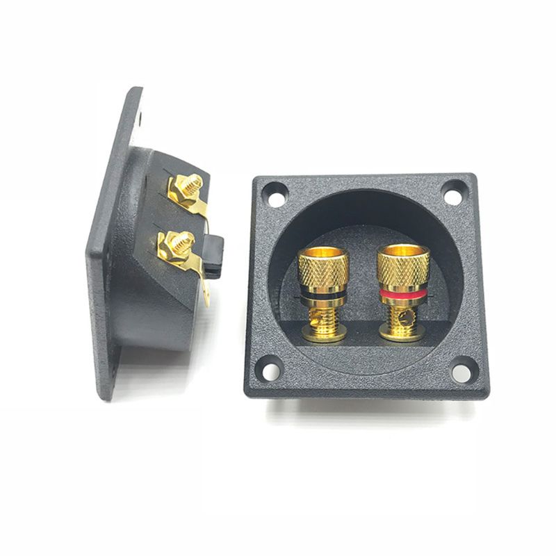 2 Way Speaker Box Terminal Binding Post Cup DIY Home Car Stereo Screw Cup Connectors Subwoofer Plugs