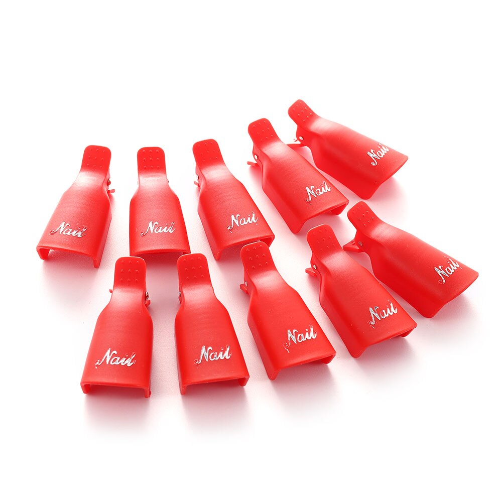 10 Stks/zak Nagellak Remover Set Plastic Hand Nail Soak Off Uv Gel Clip Cap Benodigdheden Voor Professionals Gereedschap manicure: TA392