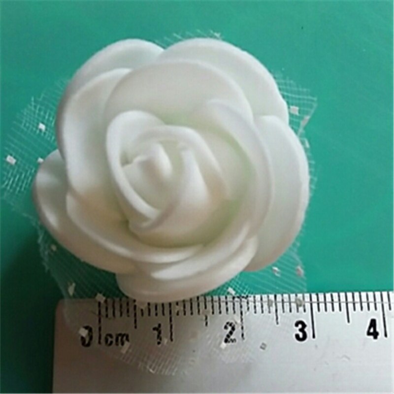 Mini roses en mousse de polyéthylène, 3.5cm, 50 fleurs/lot, têtes de fleurs artificielles, pour décorer un mariage, à la maison, pour l'artisanat