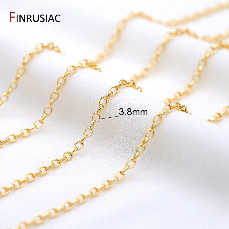 Carrete de cadena para manualidades de joyería DIY, , cadenas de Metal chapadas en oro de 14K para fabricación de joyas, pulseras hechas a mano, piezas de collares: Negro