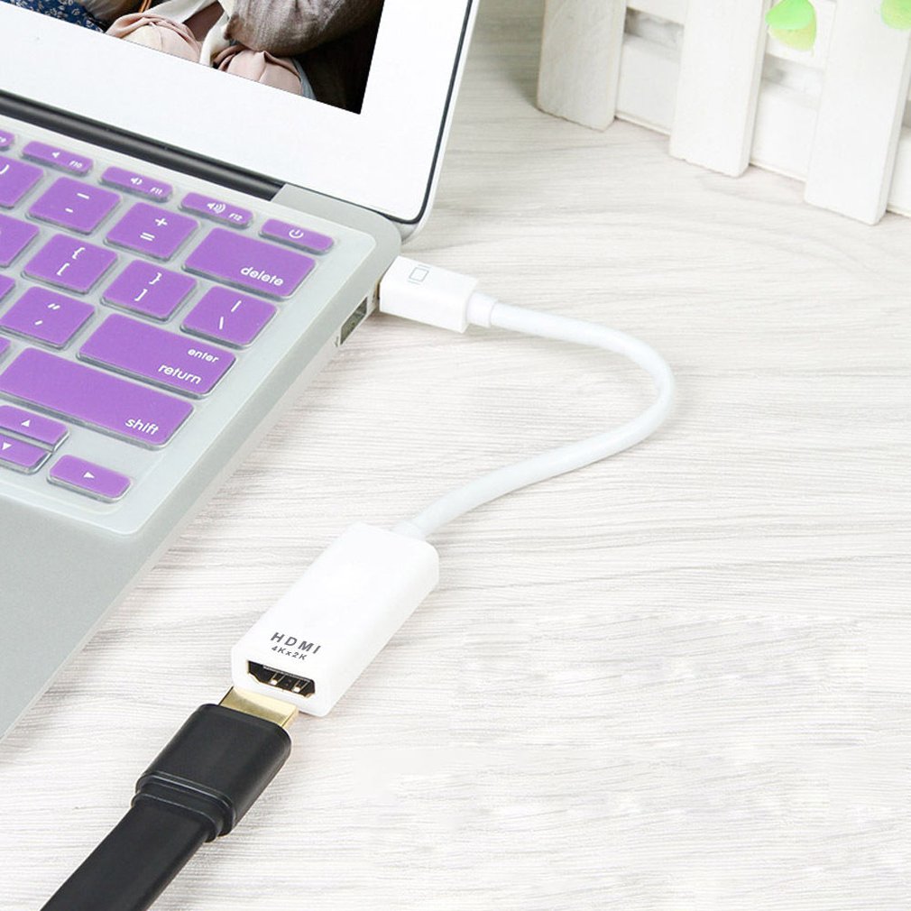 4K Mini Display Port DP to HDMI Adapter Cable Connector For MacBook Air / Pro Adapter