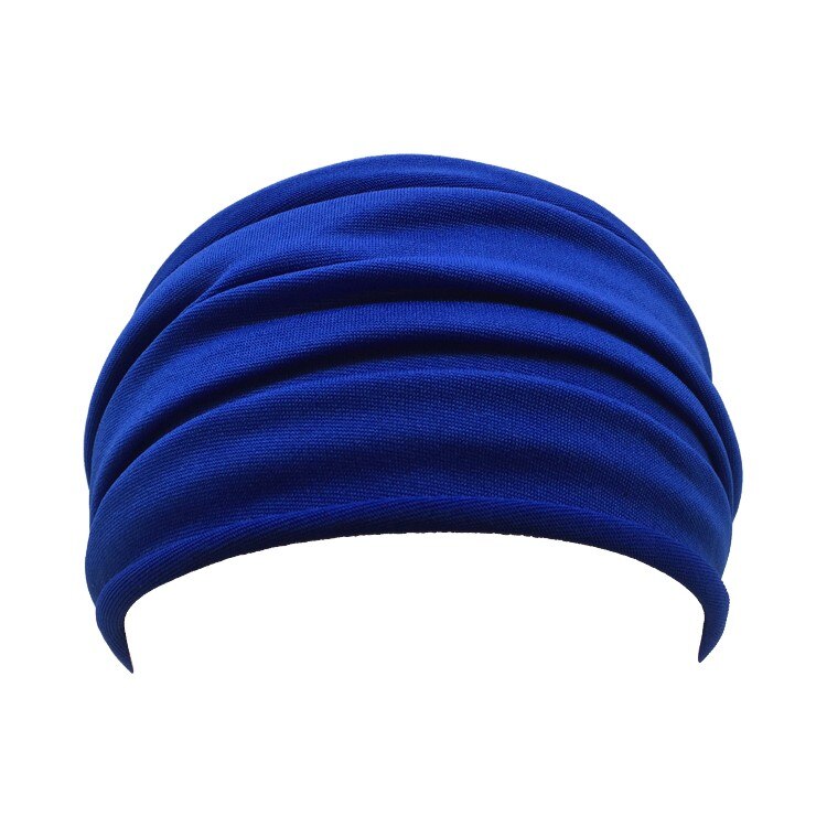 Unisexe loisirs Yoga danse sauvage foulard absorbant la sueur sport bandeau femmes Yoga exercice pli bandeaux vêtements de sport: Bleu