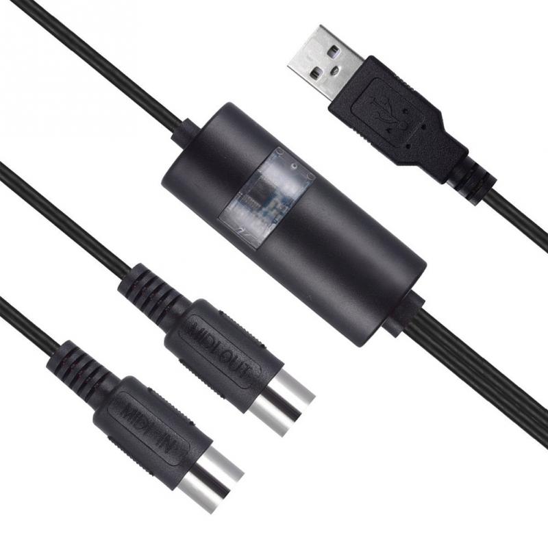 MIDI Converter PC Music Keyboard Adapter USB IN-OUT MIDI Home Music Cable