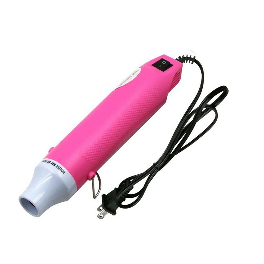 110V/220V Air Gun Thermal Heat Gun Handheld Heat Shrinkable Film DIY Embossing Electric Power Tool EU/US Plug Air Gun: EU plug / pink