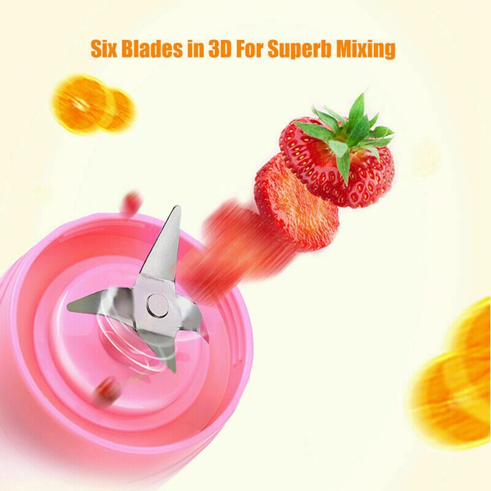 Portable Blender USB Electric Fruit Juicer Machine Handheld Smoothie Maker Mini Food Processor Personal Juice Blender Cup
