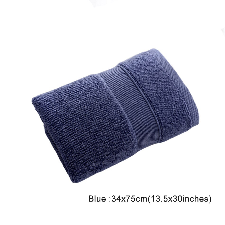 Turkish Genuine Cotton Towel, Includes Bath Towels(27.5 x 55 Inches), Hand Towels(13.5 x 30 Inches), 600 GSM,Grey Or Blue: Bule 34x75cm 1PC