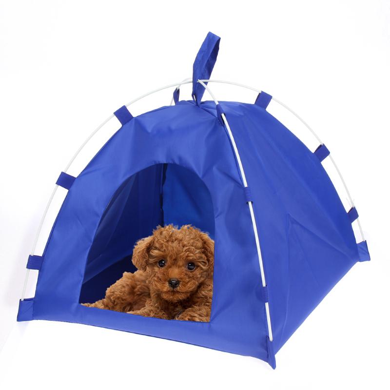 Bærbar sammenklappelig sød hunde telt udendørs indendørs telt til killing kat lille hund hvalp kennel værelse katte reden hus