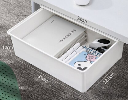 Hidden drawer storage box under the desk large desk office good things shelf under the desk hidden artifact: XL