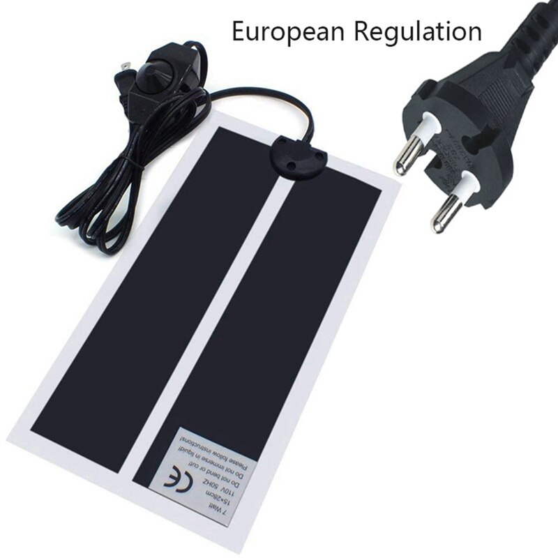 Verwarming warmtemat, regelbare temperatuurregelaar, broedmat, gereedschap, terrarium, reptielen, warmtemat, 5-28w klimdieren: Eu 1528cm